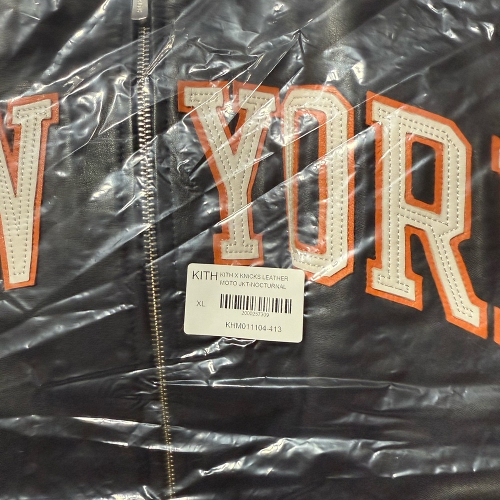Kith for the New York Knicks Leather Moto Jacket Nocturnal City Skyline Size XL - Picture 10 of 11